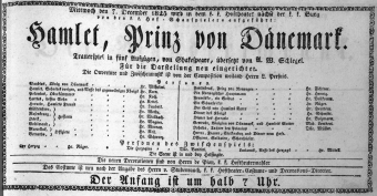 Theaterzettel (Oper und Burgtheater in Wien) 18251207 Seite: 1