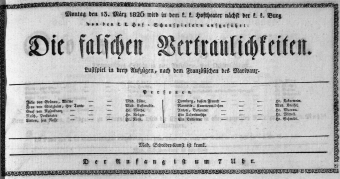 Theaterzettel (Oper und Burgtheater in Wien) 18260313 Seite: 1