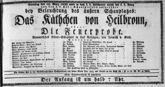Theaterzettel (Oper und Burgtheater in Wien) 18260318 Seite: 1