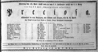 Theaterzettel (Oper und Burgtheater in Wien) 18260416 Seite: 1