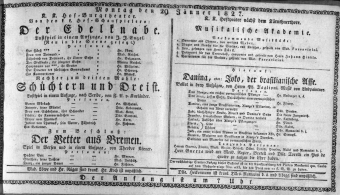 Theaterzettel (Oper und Burgtheater in Wien) 18270129 Seite: 1