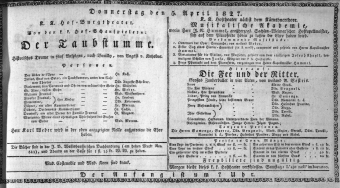 Theaterzettel (Oper und Burgtheater in Wien) 18270405 Seite: 1