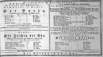 Theaterzettel (Oper und Burgtheater in Wien) 18271219 Seite: 1