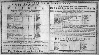 Theaterzettel (Oper und Burgtheater in Wien) 18280122 Seite: 1