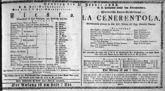 Theaterzettel (Oper und Burgtheater in Wien) 18280127 Seite: 1