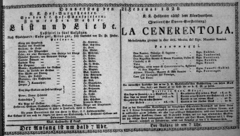 Theaterzettel (Oper und Burgtheater in Wien) 18280221 Seite: 1