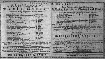 Theaterzettel (Oper und Burgtheater in Wien) 18280314 Seite: 1