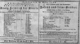 Theaterzettel (Oper und Burgtheater in Wien) 18280329 Seite: 1