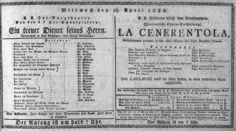 Theaterzettel (Oper und Burgtheater in Wien) 18280416 Seite: 1