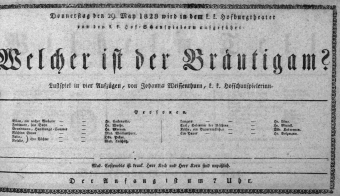 Theaterzettel (Oper und Burgtheater in Wien) 18280529 Seite: 1