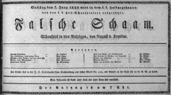 Theaterzettel (Oper und Burgtheater in Wien) 18280607 Seite: 1
