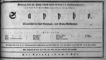 Theaterzettel (Oper und Burgtheater in Wien) 18280623 Seite: 1