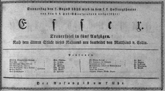 Theaterzettel (Oper und Burgtheater in Wien) 18280807 Seite: 1