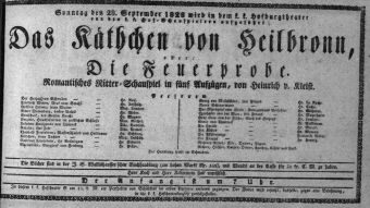 Theaterzettel (Oper und Burgtheater in Wien) 18280928 Seite: 1