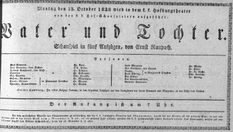 Theaterzettel (Oper und Burgtheater in Wien) 18281013 Seite: 2