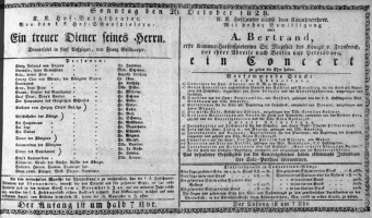 Theaterzettel (Oper und Burgtheater in Wien) 18281026 Seite: 1
