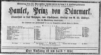 Theaterzettel (Oper und Burgtheater in Wien) 18281221 Seite: 1