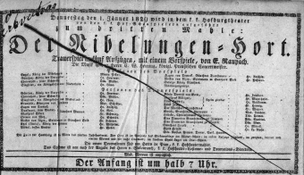 Theaterzettel (Oper und Burgtheater in Wien) 18290101 Seite: 1