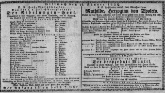 Theaterzettel (Oper und Burgtheater in Wien) 18290114 Seite: 1