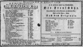 Theaterzettel (Oper und Burgtheater in Wien) 18290118 Seite: 1