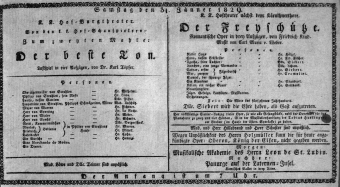 Theaterzettel (Oper und Burgtheater in Wien) 18290131 Seite: 1
