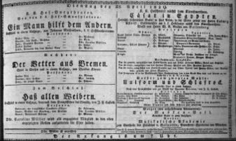 Theaterzettel (Oper und Burgtheater in Wien) 18290428 Seite: 1