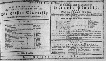 Theaterzettel (Oper und Burgtheater in Wien) 18290509 Seite: 1
