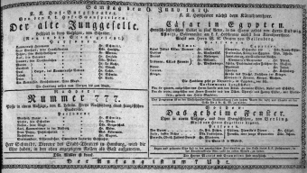 Theaterzettel (Oper und Burgtheater in Wien) 18290606 Seite: 1
