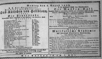 Theaterzettel (Oper und Burgtheater in Wien) 18290803 Seite: 1