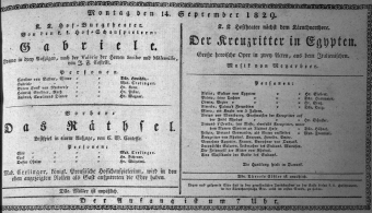 Theaterzettel (Oper und Burgtheater in Wien) 18290913 Seite: 2