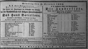 Theaterzettel (Oper und Burgtheater in Wien) 18291018 Seite: 1
