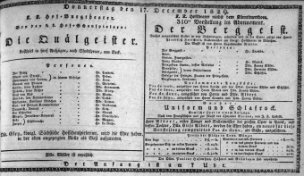 Theaterzettel (Oper und Burgtheater in Wien) 18291217 Seite: 1