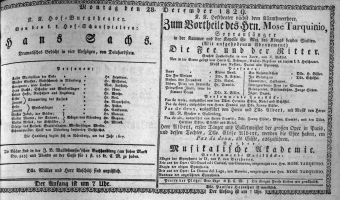 Theaterzettel (Oper und Burgtheater in Wien) 18291228 Seite: 1