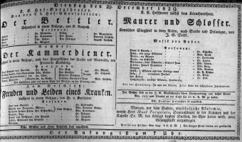 Theaterzettel (Oper und Burgtheater in Wien) 18291229 Seite: 1
