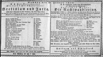 Theaterzettel (Oper und Burgtheater in Wien) 18300130 Seite: 1