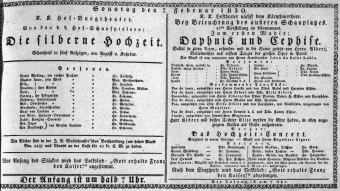 Theaterzettel (Oper und Burgtheater in Wien) 18300207 Seite: 1