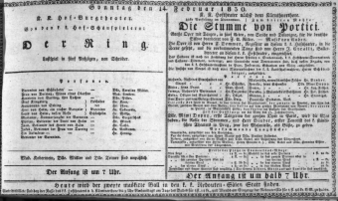 Theaterzettel (Oper und Burgtheater in Wien) 18300214 Seite: 1