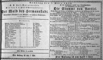 Theaterzettel (Oper und Burgtheater in Wien) 18300307 Seite: 1
