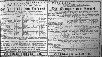 Theaterzettel (Oper und Burgtheater in Wien) 18300321 Seite: 1