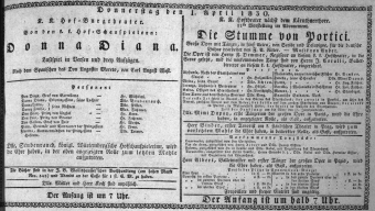 Theaterzettel (Oper und Burgtheater in Wien) 18300401 Seite: 1