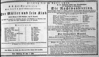 Theaterzettel (Oper und Burgtheater in Wien) 18300423 Seite: 1