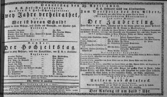 Theaterzettel (Oper und Burgtheater in Wien) 18300429 Seite: 1