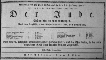 Theaterzettel (Oper und Burgtheater in Wien) 18300516 Seite: 1