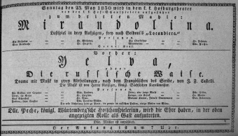 Theaterzettel (Oper und Burgtheater in Wien) 18300523 Seite: 1