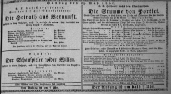 Theaterzettel (Oper und Burgtheater in Wien) 18300529 Seite: 1