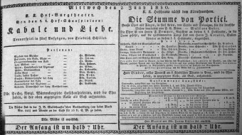 Theaterzettel (Oper und Burgtheater in Wien) 18300602 Seite: 1