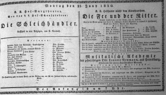 Theaterzettel (Oper und Burgtheater in Wien) 18300621 Seite: 1