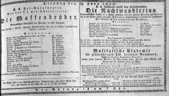 Theaterzettel (Oper und Burgtheater in Wien) 18300629 Seite: 1