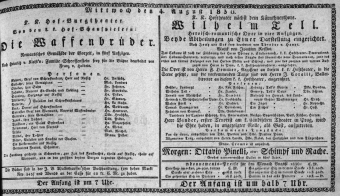 Theaterzettel (Oper und Burgtheater in Wien) 18300804 Seite: 1