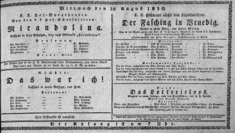 Theaterzettel (Oper und Burgtheater in Wien) 18300818 Seite: 1